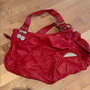 Diesel red leather bag